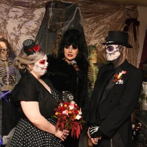 Elvira Impersonator Themed Wedding